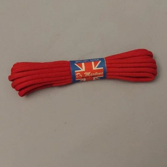 New Vintage Dr. Martens British Made Red Round Laces 14 eyelets 210cm - Picture 1 of 5
